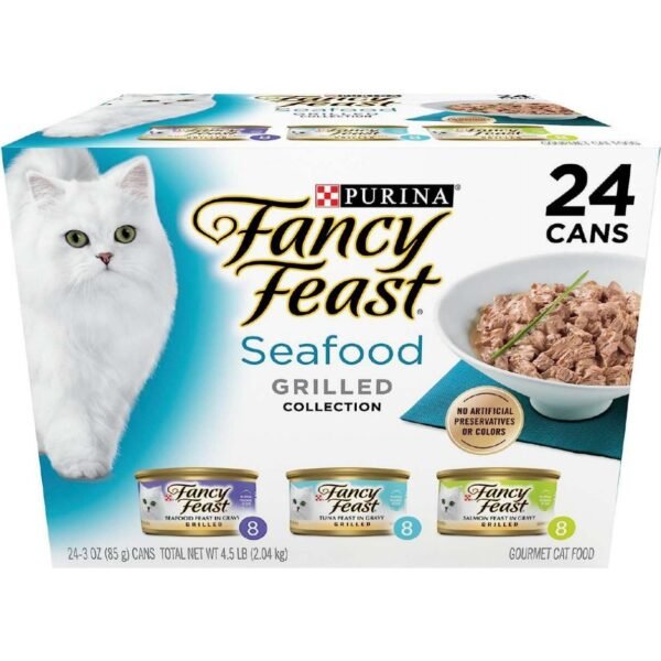 Purina Fancy Feast Grilled Wet Cat Food Seafood Variety Pack - (24) 3 oz. Cans