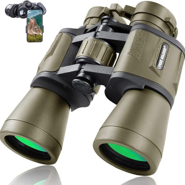 FREE SOLDIER 20x50 Military Binoculars for Adults with Smartphone Adapter - Compact Waterproof Tactical Binoculars for Bird Watching