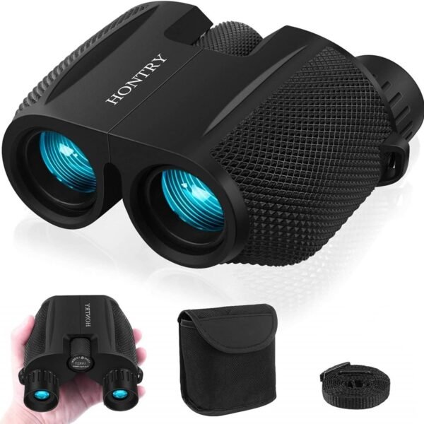 Hontry Binoculars for Adults and Kids, 10x25 Compact Binoculars for Bird Watching, Theater and Concerts