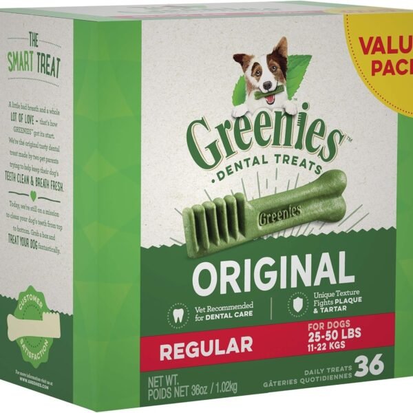 Greenies Original Regular Natural Dog Dental Care Chews Oral Health Dog Treats